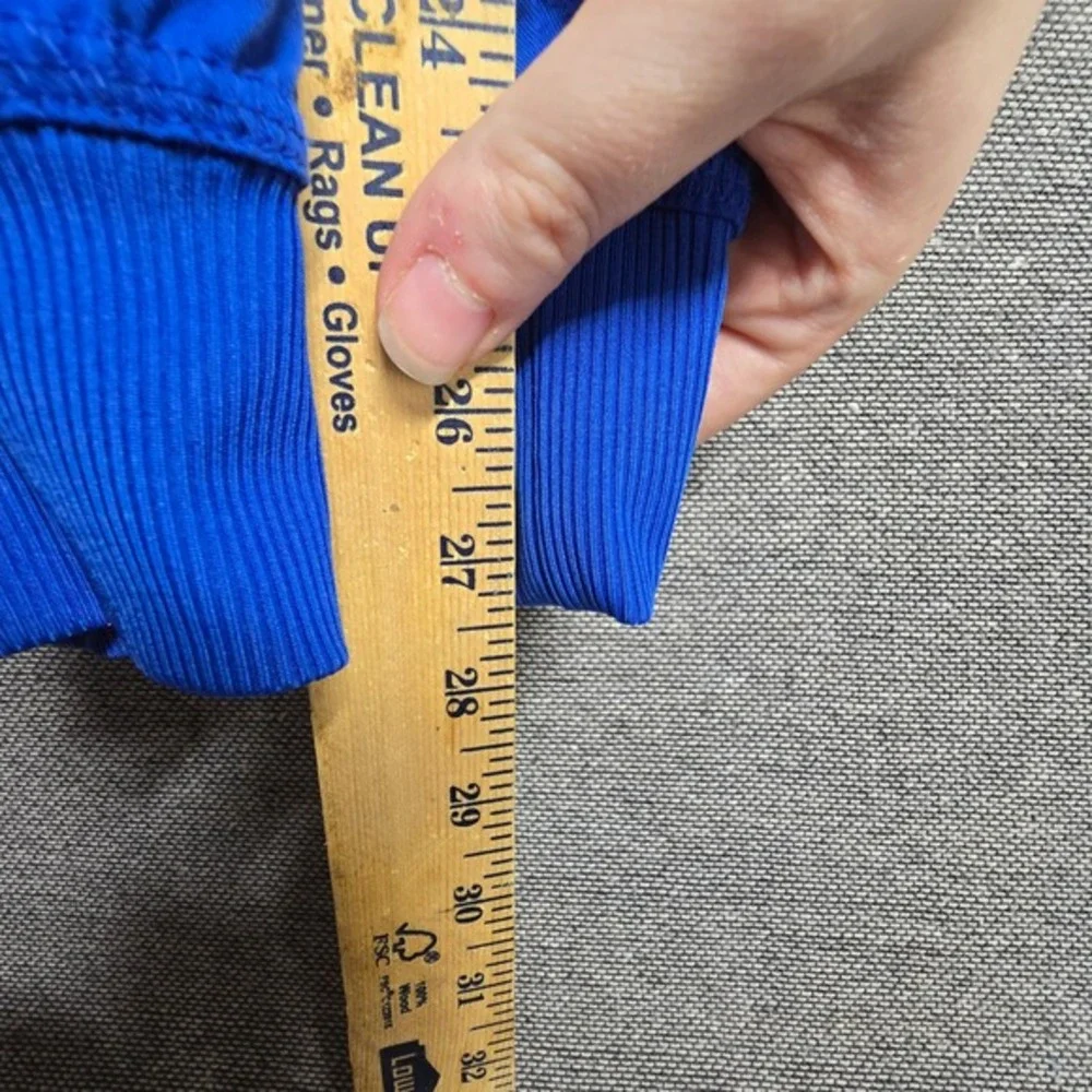 Royal Blue Scrub Jogger Pants Ribbed Waistband Ankle Cuffs Cargo‎ Pocket